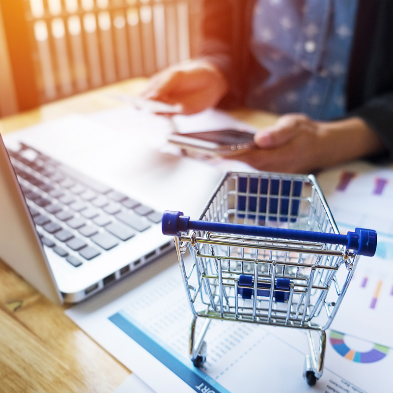 ecommerce website development in Hyderabad online store shopping cart laptop